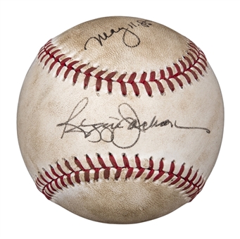 1985 Reggie Jackson Game Used and Signed 510th Career Home Run Baseball on 05/11/1985 (MEARS & PSA/DNA) 